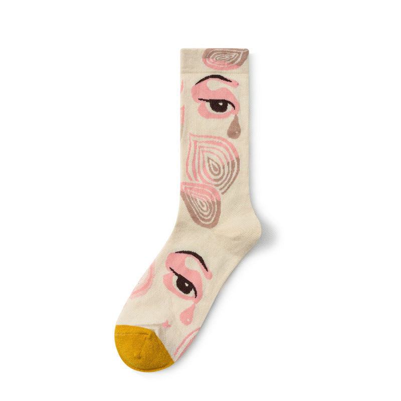 Gallery Edit Art-Inspired Combed Cotton Crew Socks