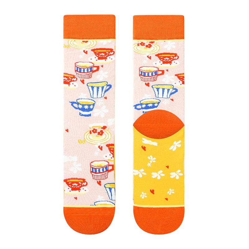 Women’s Whimsical Character Tube Socks – Moisture-Absorbing Cotton-Blend Winter Socks