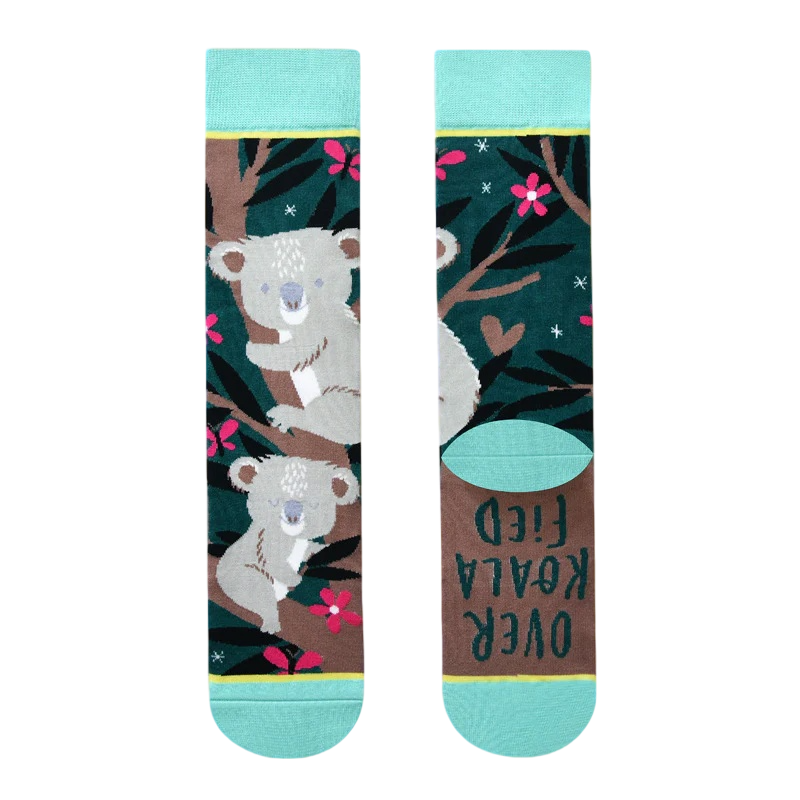 Women’s Creative Sketch Mid-Calf Socks – Playful Everyday Cotton-Blend Socks