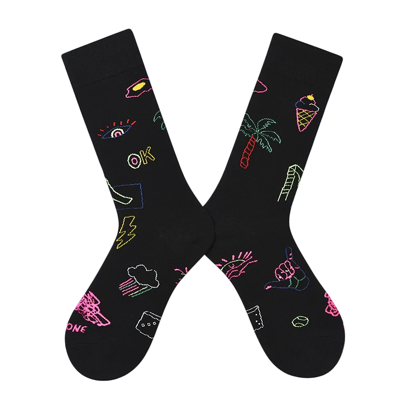 Women’s Chessboard Pattern Mid-Calf Socks – Bold Cold-Weather Casual Socks