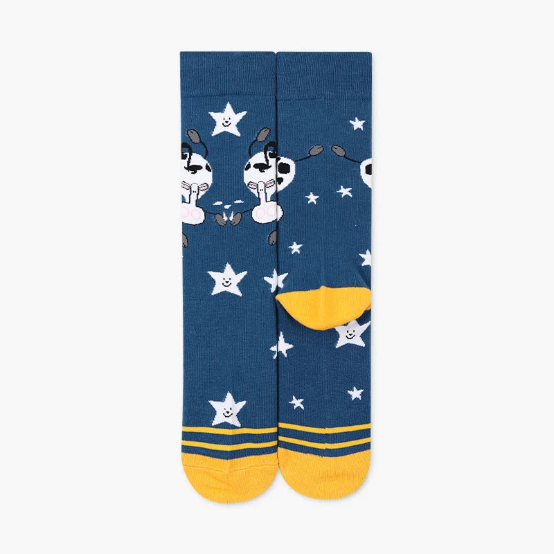 Family Lucky Red Ox Crew Socks – Lunar New Year Cotton-Blend Matching Socks