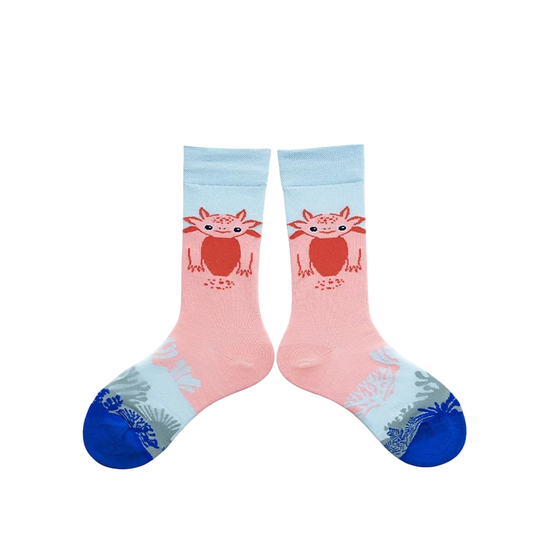 Unisex Cartoon Patchwork Crew Socks – Creative Fall Winter Matching Socks