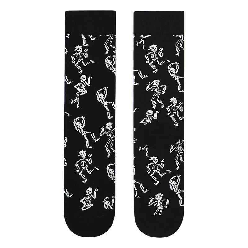 Women’s Offbeat Cartoon Long Socks – Straight-Leg Cotton-Blend Everyday Socks