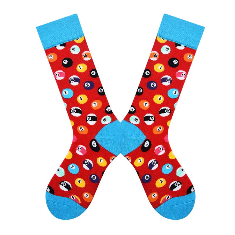 Women’s Playful Fauna Long Crew Socks – Cute Abstract Colorblock Casual Socks