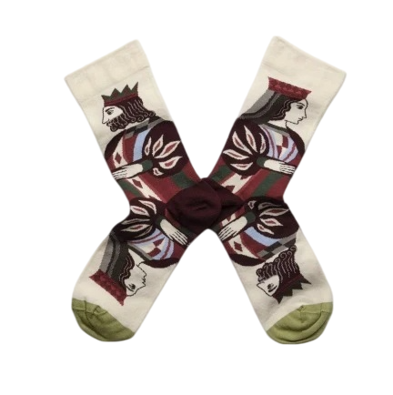Women’s Brown Palette Critter Long Socks – Literary Gallery-Inspired Fashion Socks