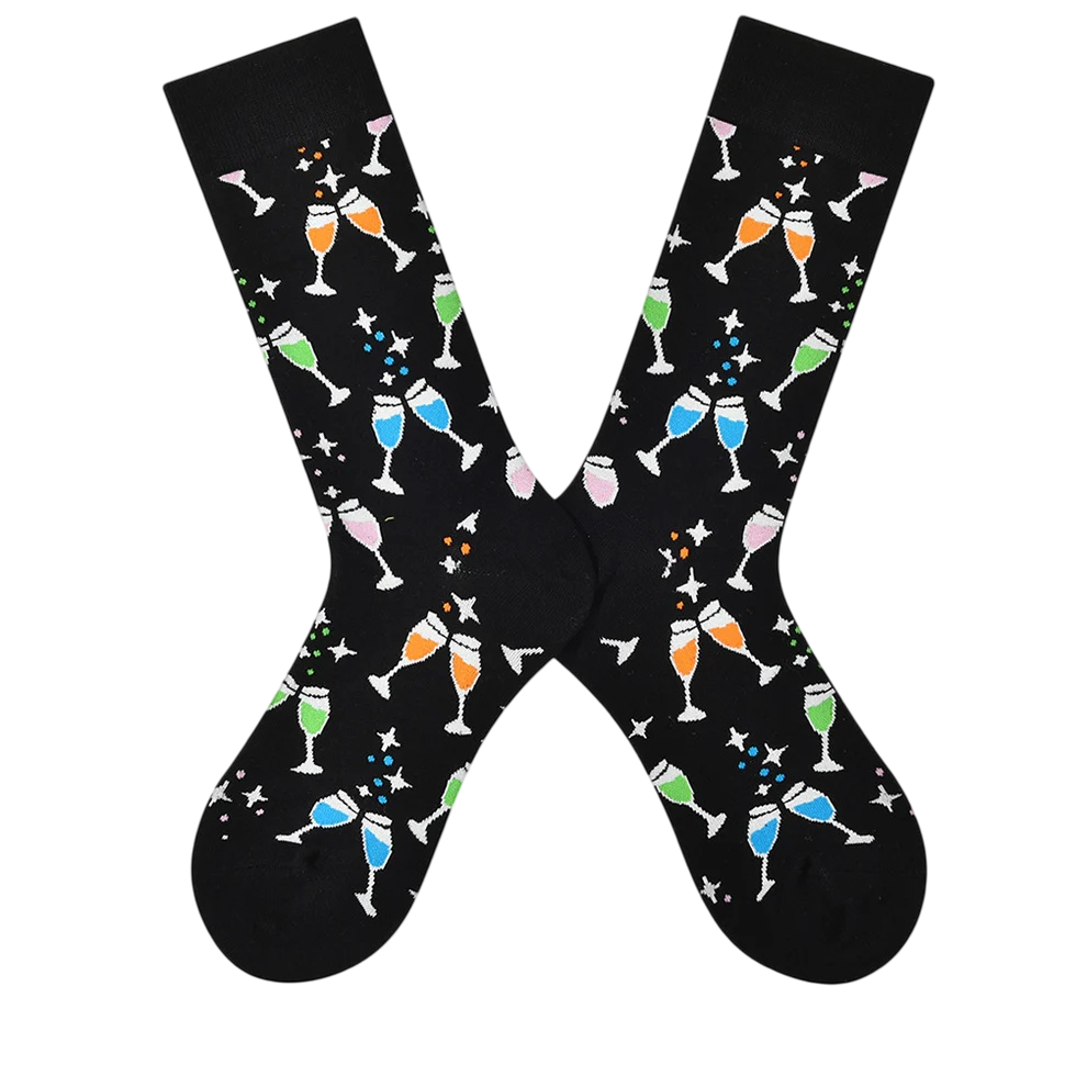 Women’s Scandinavian Rabbit Mid-Calf Socks – Combed Cotton-Blend Casual Socks