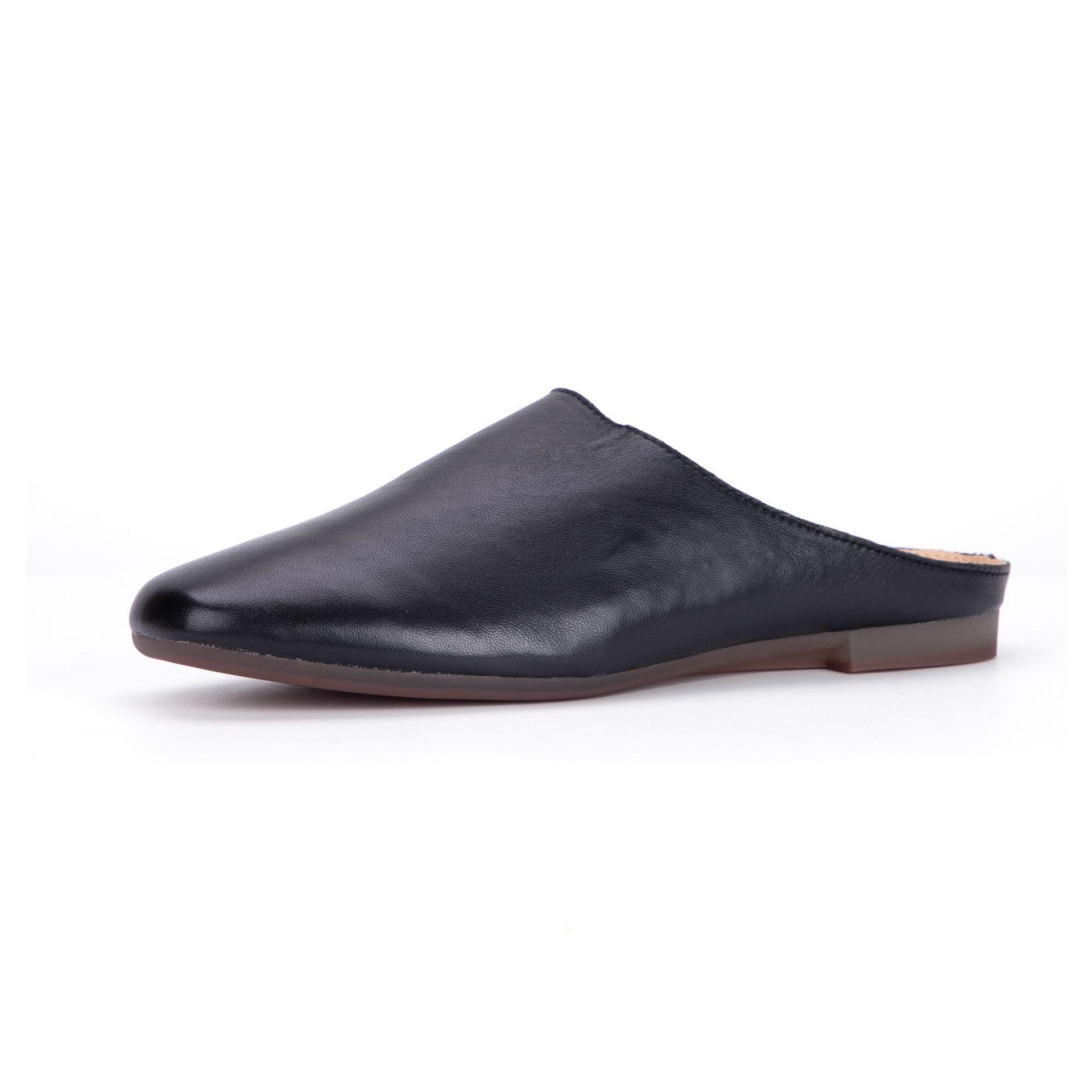 Women’s Leather Square-Toe Mule Flats