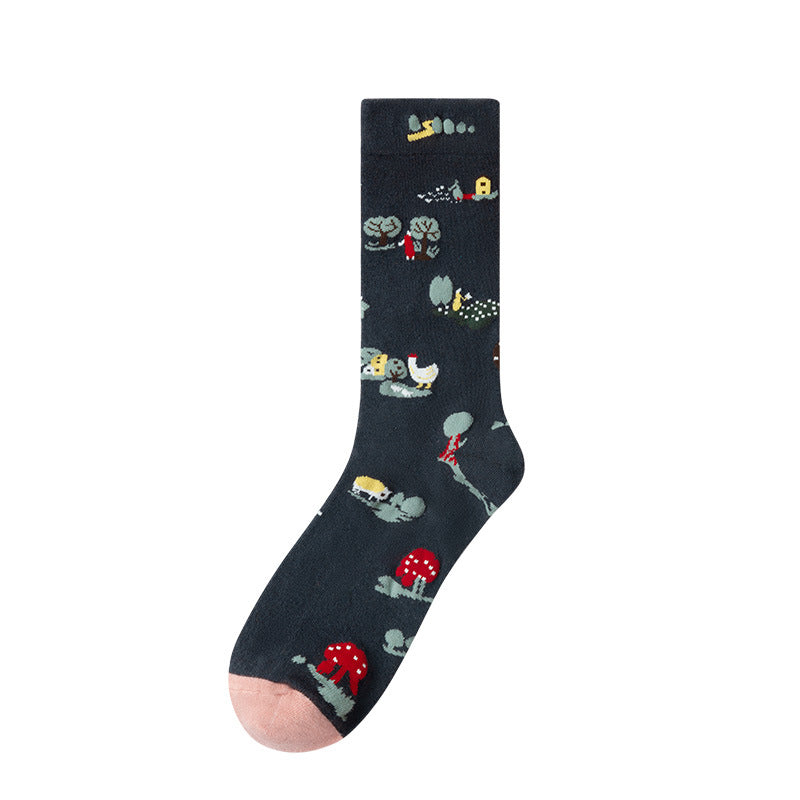 Gallery Edit Art-Inspired Combed Cotton Crew Socks