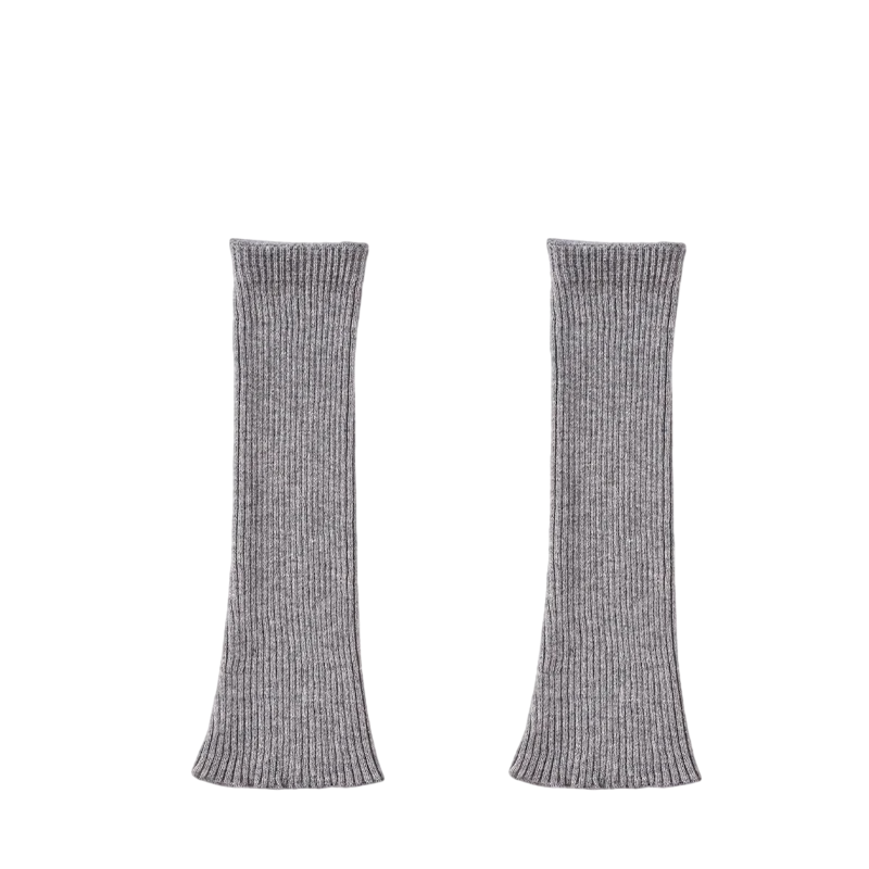 Women’s Flared Rib-Knit Leg Warmers – Retro Bell-Bottom Winter Boot Covers