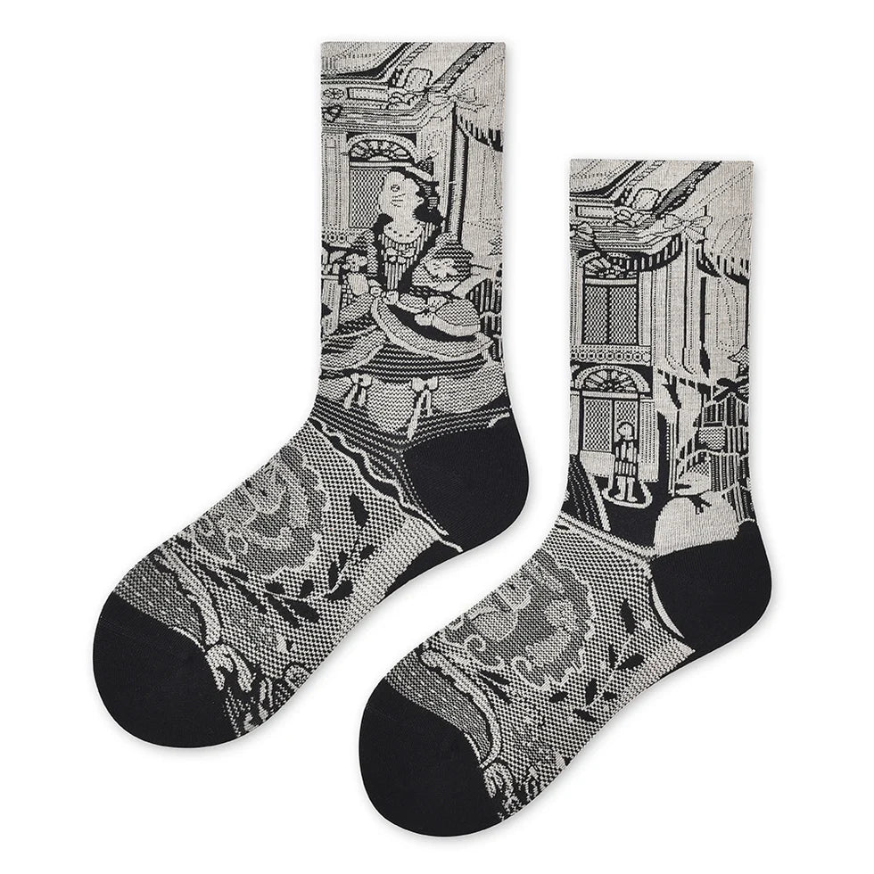 Women’s Refined Silk-Blend Mid-Calf Socks – Minimal Luxe Spring Summer Socks