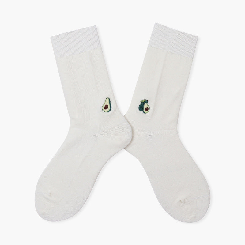 Unisex Berry Stitch Mid-Calf Socks – Combed Cotton-Blend Matching Everyday Socks