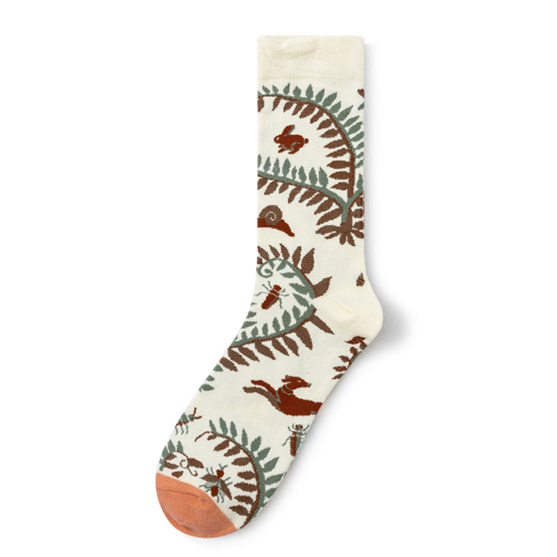Gallery Edit Art-Inspired Combed Cotton Crew Socks