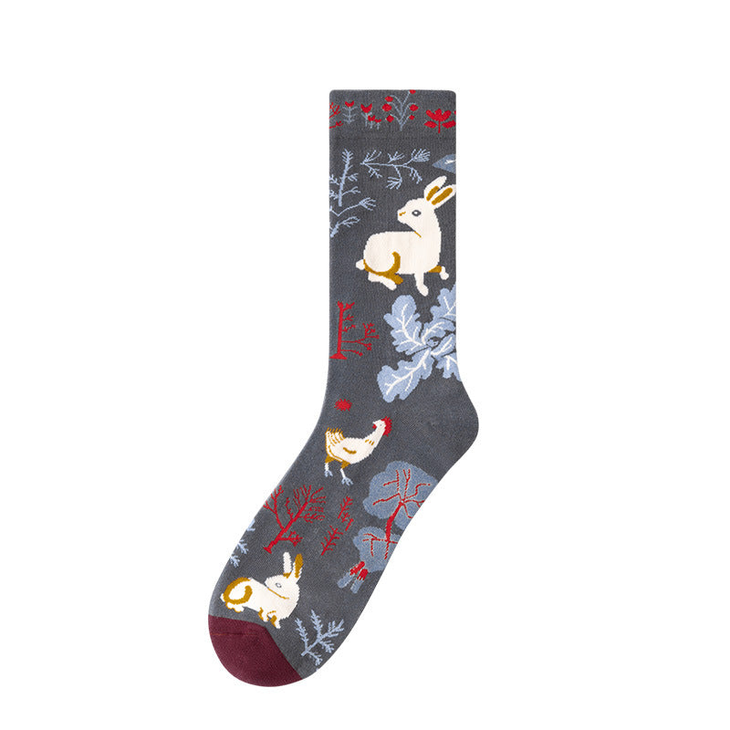 Gallery Edit Art-Inspired Combed Cotton Crew Socks