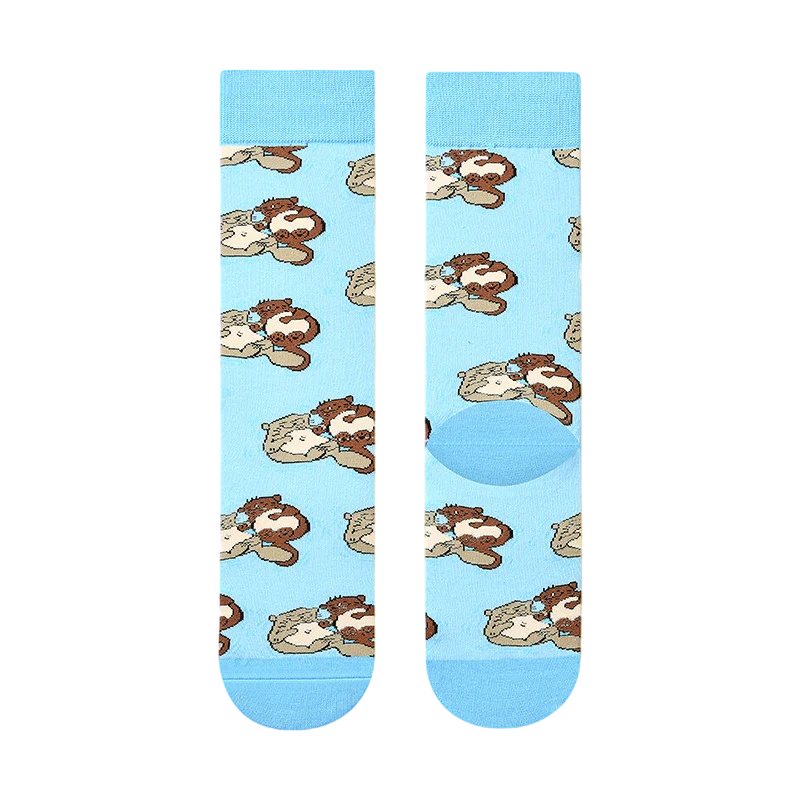 Women’s Quirky Creature Long Crew Socks – Comfortable Cold Weather Casual Socks