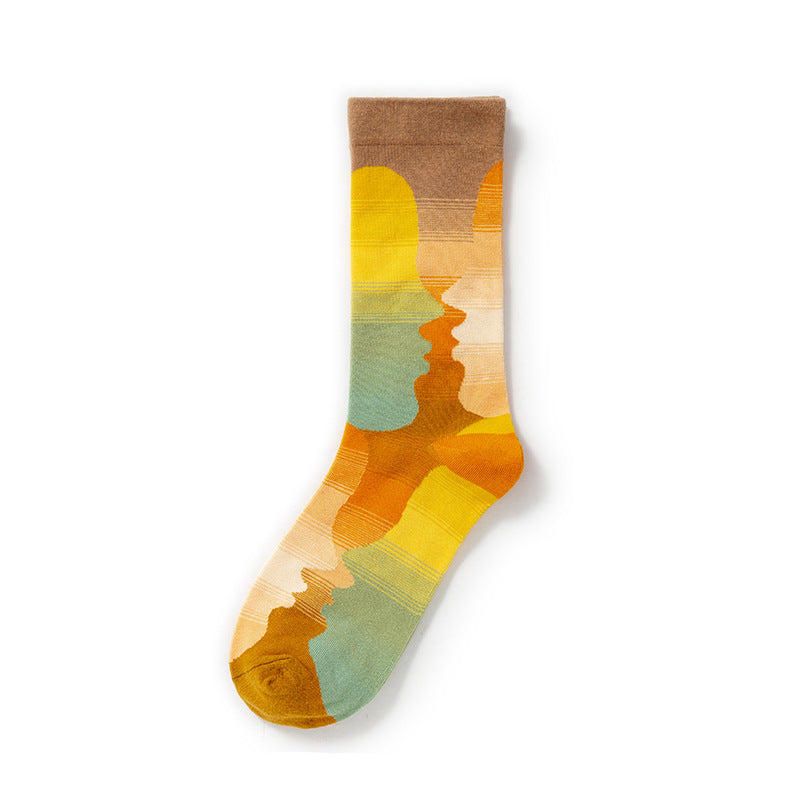 Gallery Edit Art-Inspired Combed Cotton Crew Socks