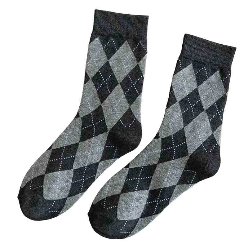 Women’s Diamond Jacquard Crew Socks – Japanese Sweet Sport Socks