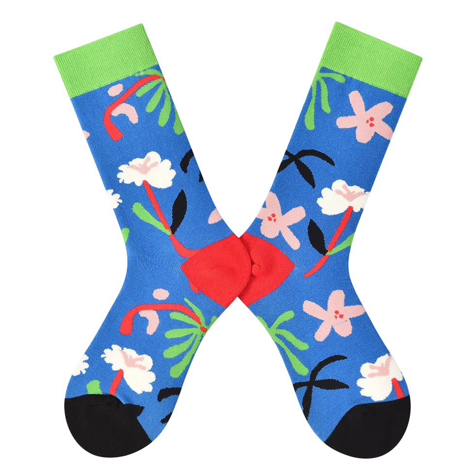 Women’s Joyful Animal Crew Socks – Colorful Cotton-Blend All-Season Socks