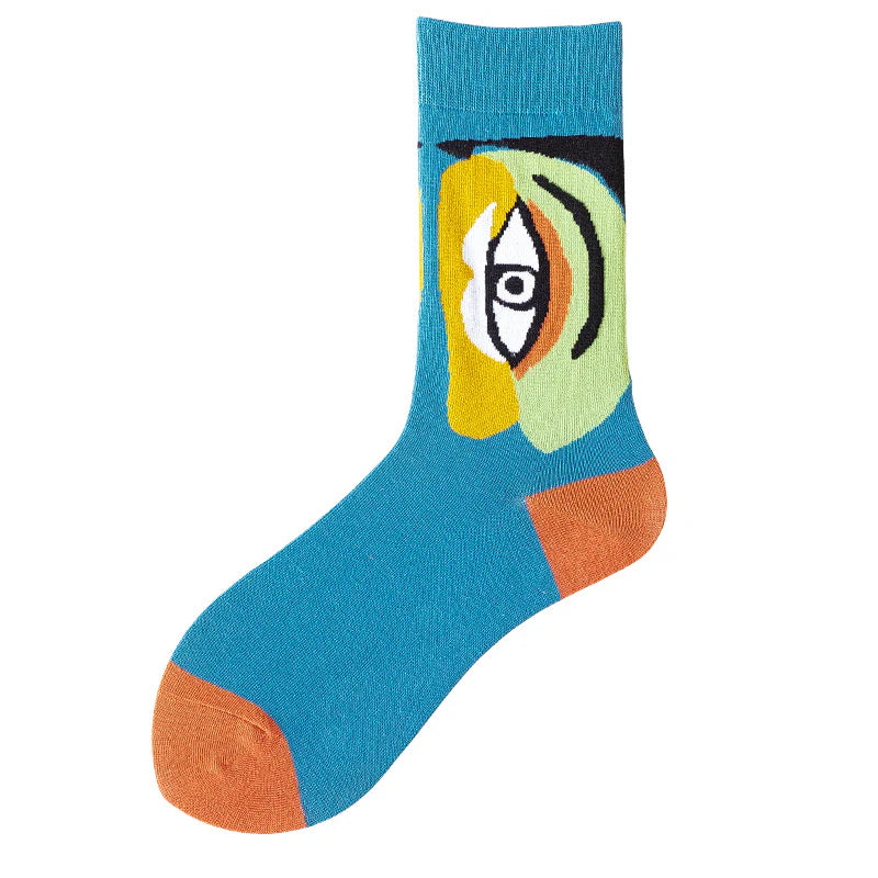 Unisex Playful Pattern Long Socks – Fashion Cotton Everyday Crew Socks