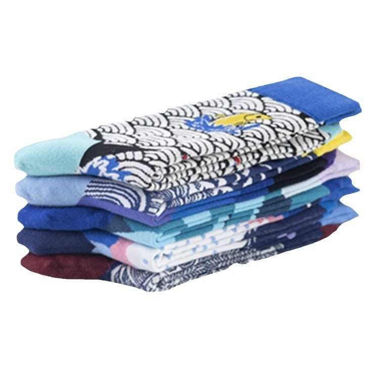 Nature Inspired Crew Socks - Leaping Fish