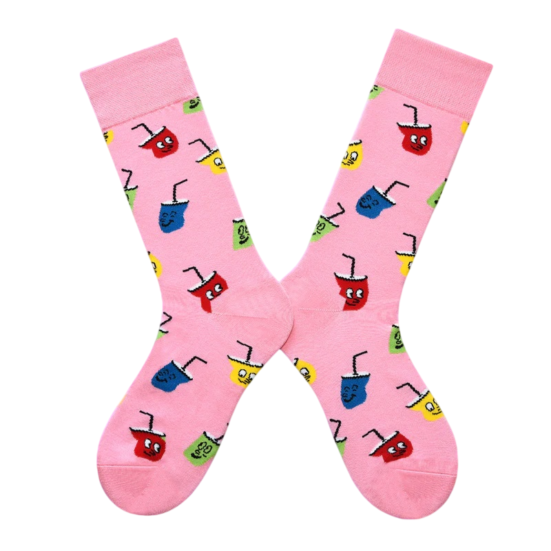 Women’s Scandinavian Animal Art Tube Socks – Cute Vibrant Patterned Long Socks