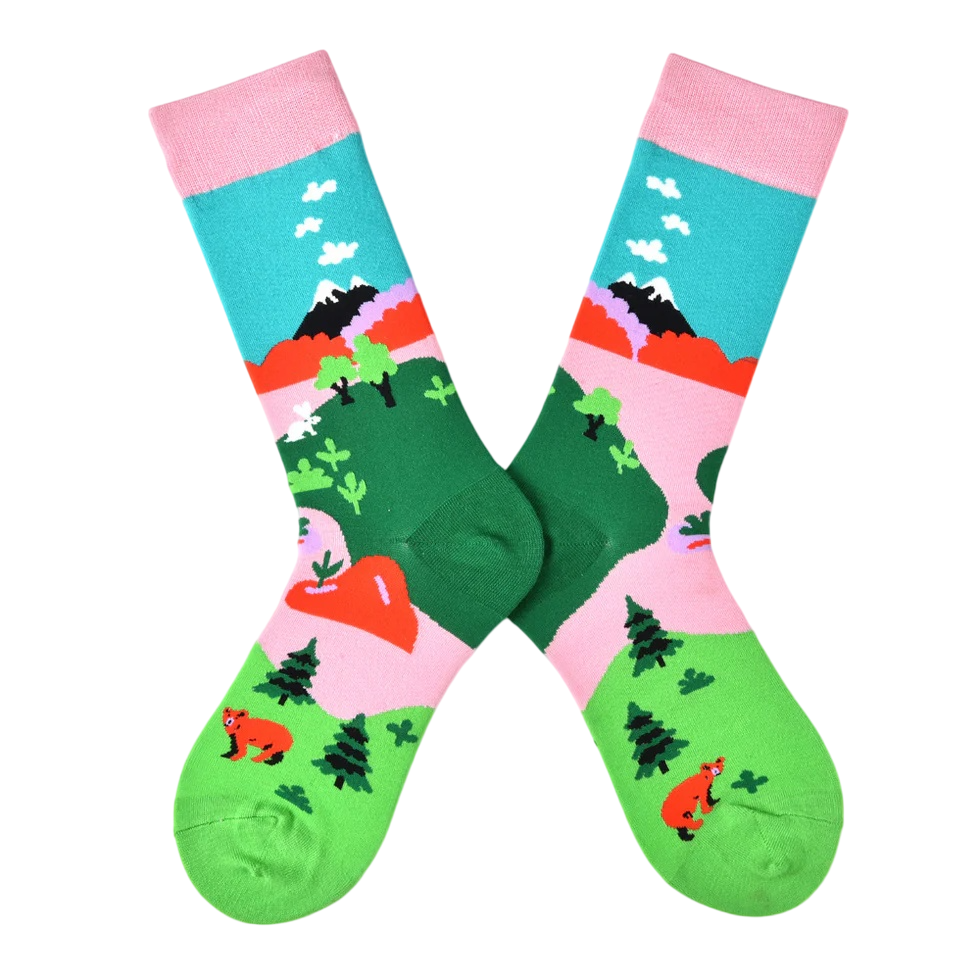 Women’s Dopamine Bunny Crew Socks – Colorful Moisture-Absorbing Winter Socks