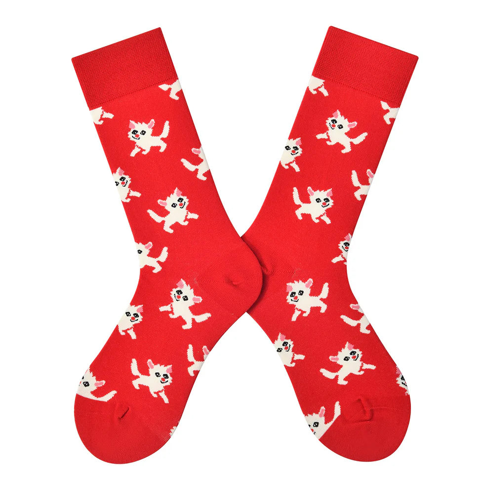 Women’s Vibrant Happy Long Socks – Sweet Colorful All-Season Socks