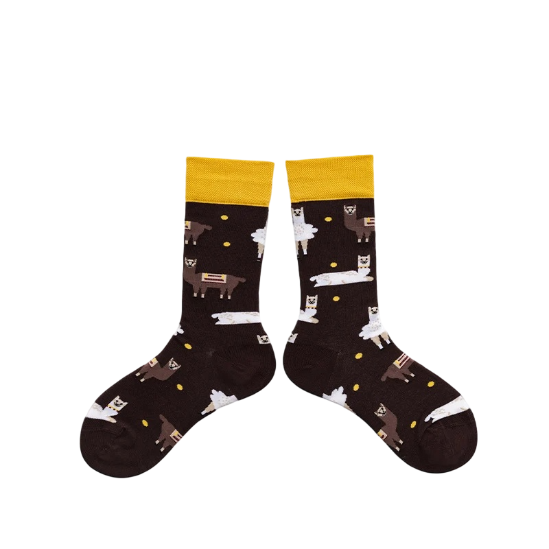 Unisex Graphic Icon Long Crew Socks – Quirky Cool-Season Matching Socks