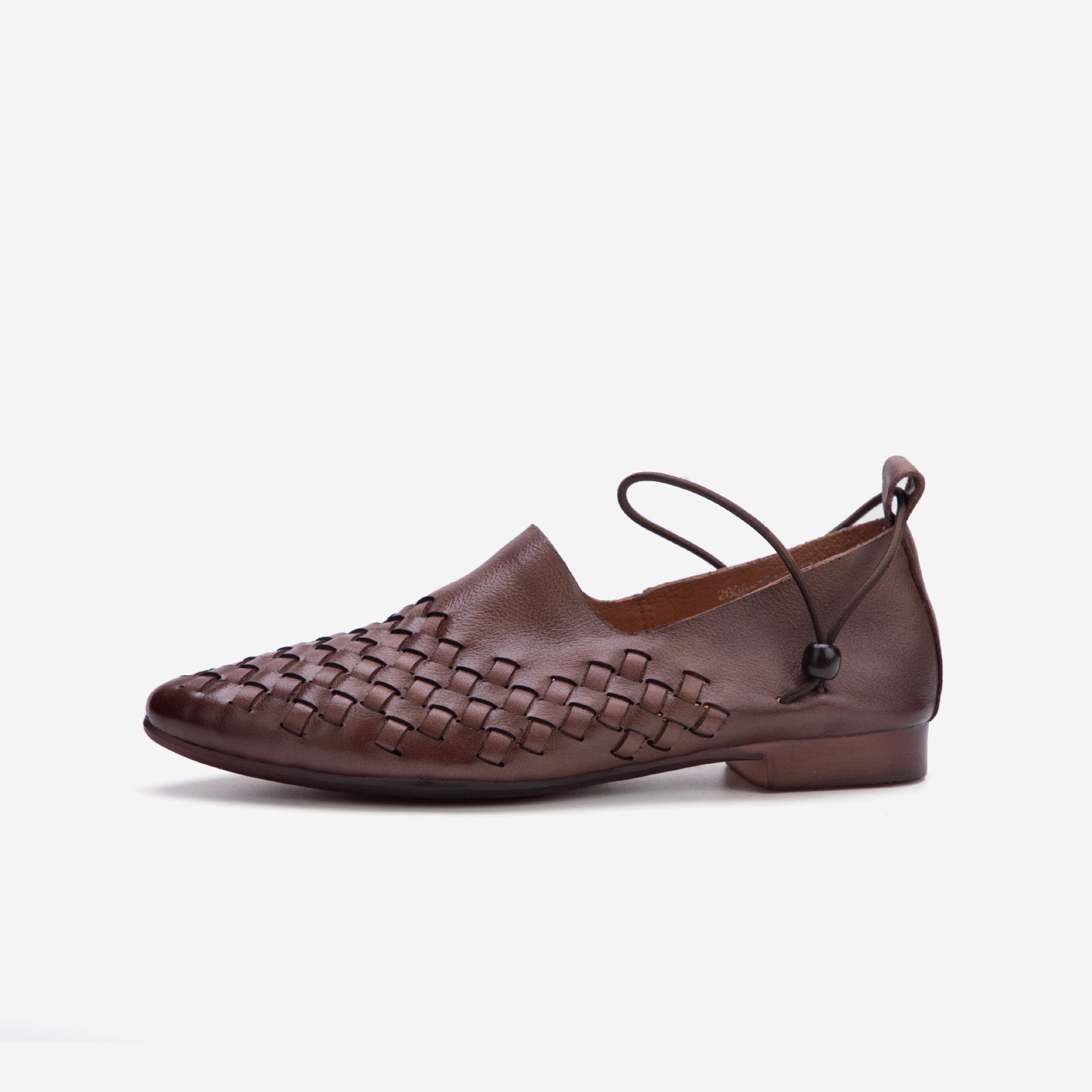Women’s Woven Leather Pointed-Toe Flats