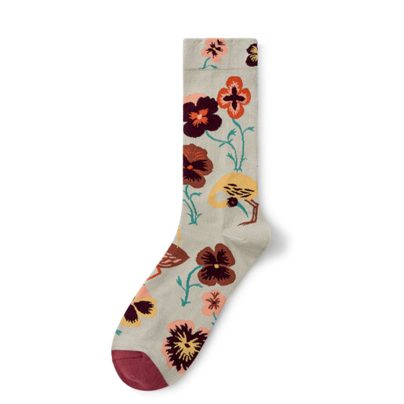 Gallery Edit Art-Inspired Combed Cotton Crew Socks