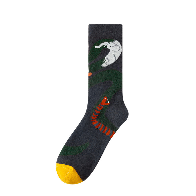 Gallery Edit Art-Inspired Combed Cotton Crew Socks