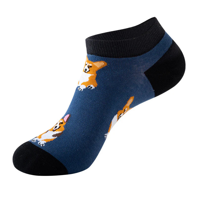 Unisex Cute Animal Low Cut Socks – Lightweight Cotton No-Show Boat Socks