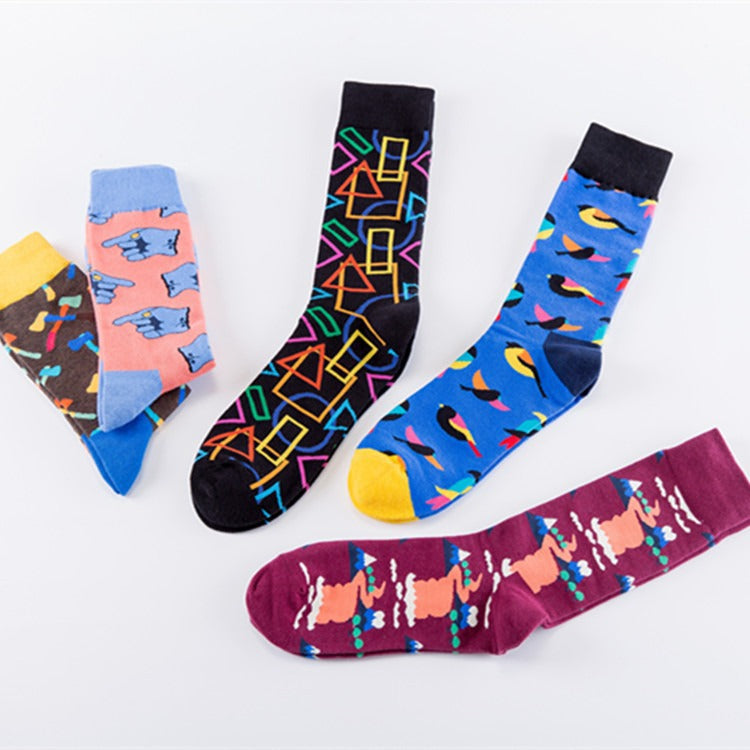 Street Graphic Crew Socks - Coffee Axe