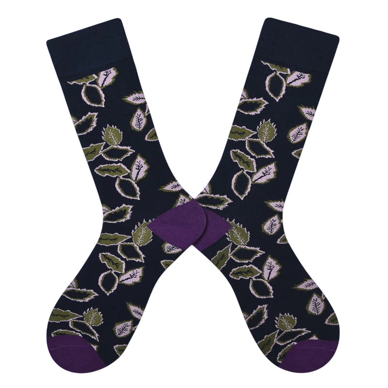 Men’s Relaxed Streetwear Crew Socks – Cotton-Blend Fall Winter Long Socks