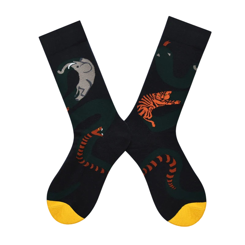 Women’s Wild Garden Crew Socks – Romantic French-Inspired Botanical Socks
