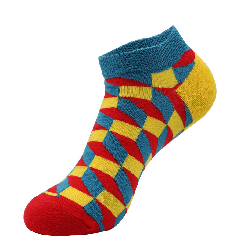 Unisex Cute Pattern No-Show Socks – Lightweight Cotton Summer Boat Socks