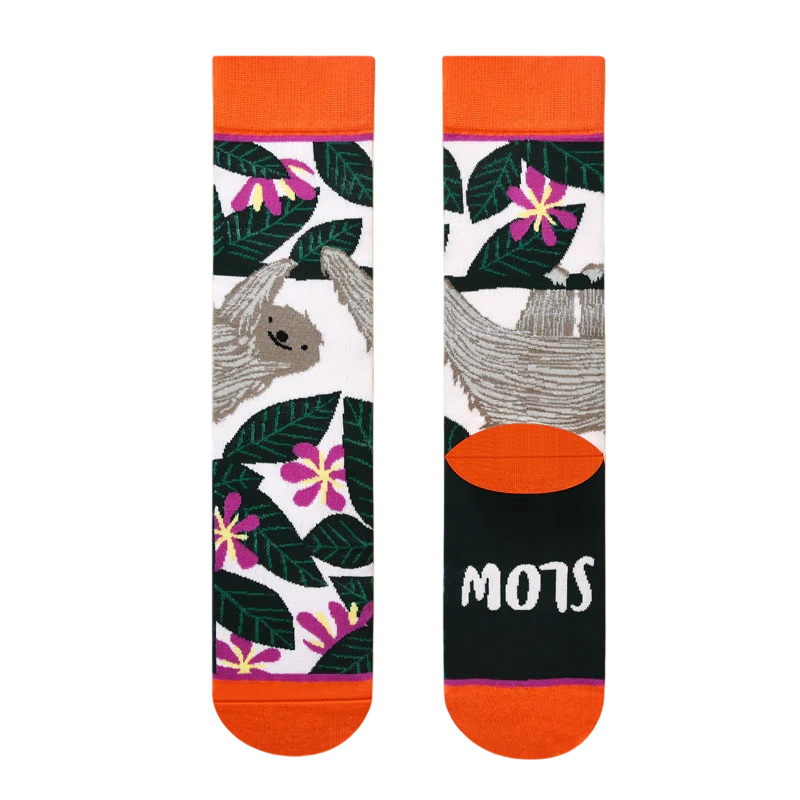 Women’s Creative Sketch Mid-Calf Socks – Playful Everyday Cotton-Blend Socks