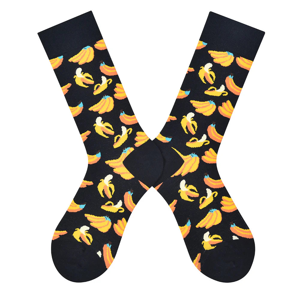 Women’s Dopamine Color Crew Socks – Playful Happy Letter Casual Socks