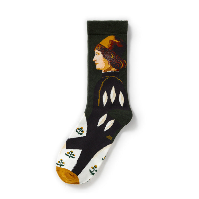 Gallery Edit Art-Inspired Combed Cotton Crew Socks