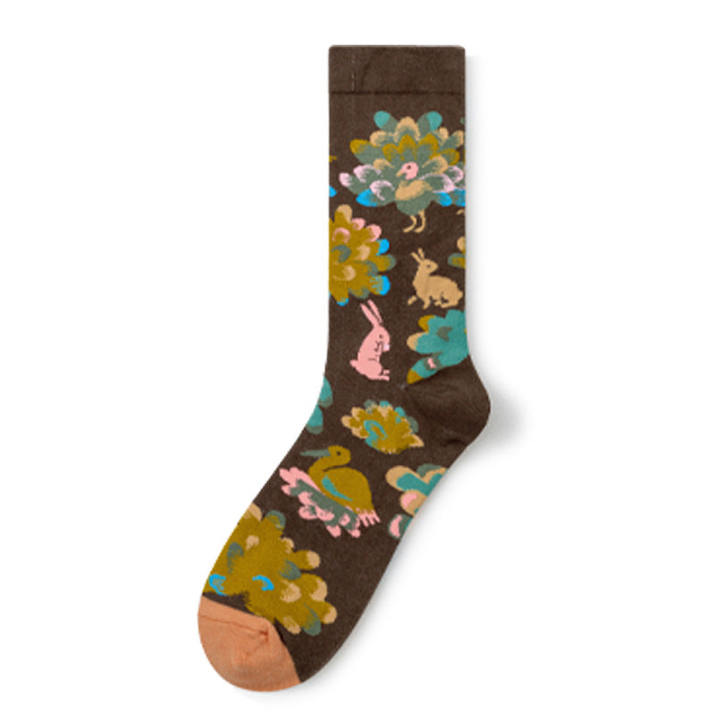 Gallery Edit Art-Inspired Combed Cotton Crew Socks