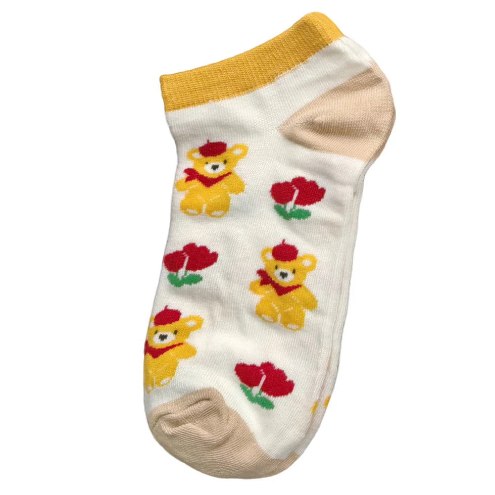 Unisex Playful Low-Cut Socks – Lightweight Everyday Socks for Year-Round Wear