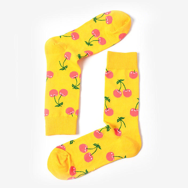 Unisex Offbeat Mid-Calf Socks – Playful Urban Cotton-Blend Casual Socks