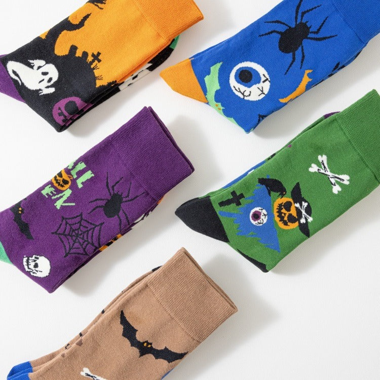 Halloween Crew Socks - Brown
