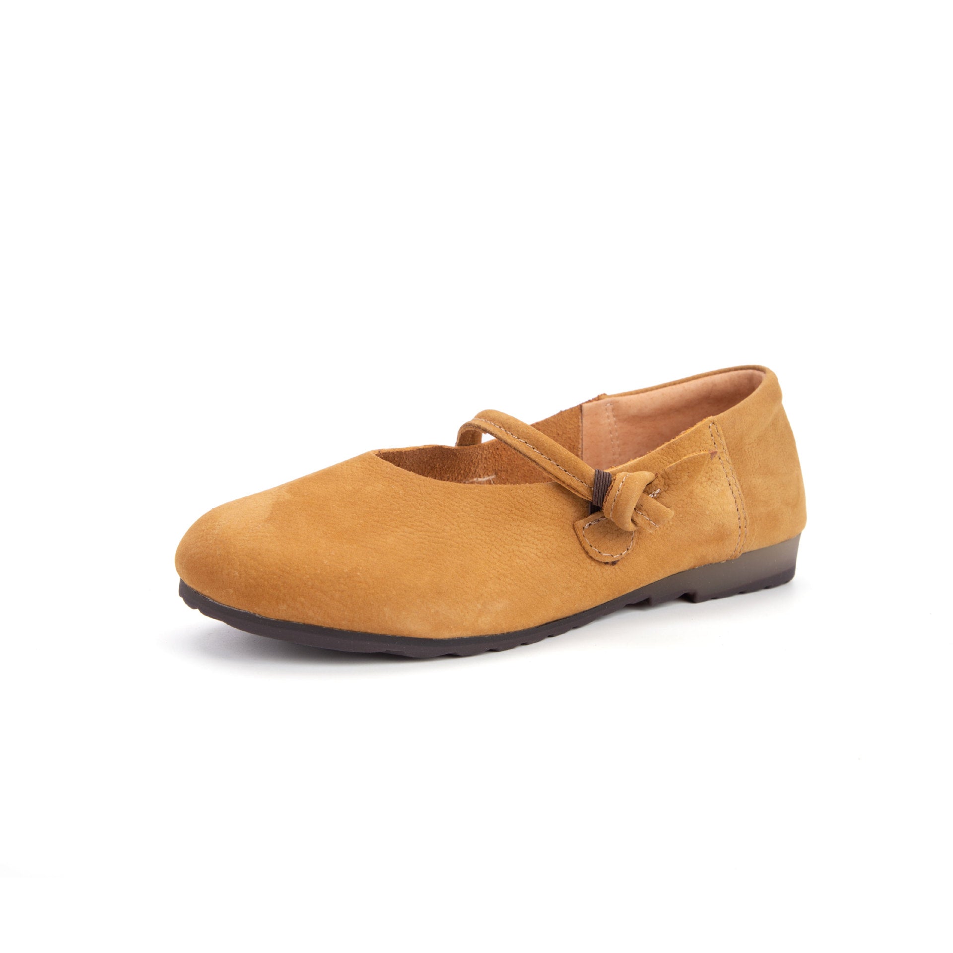 Women’s Nubuck Leather Mary Jane Flats