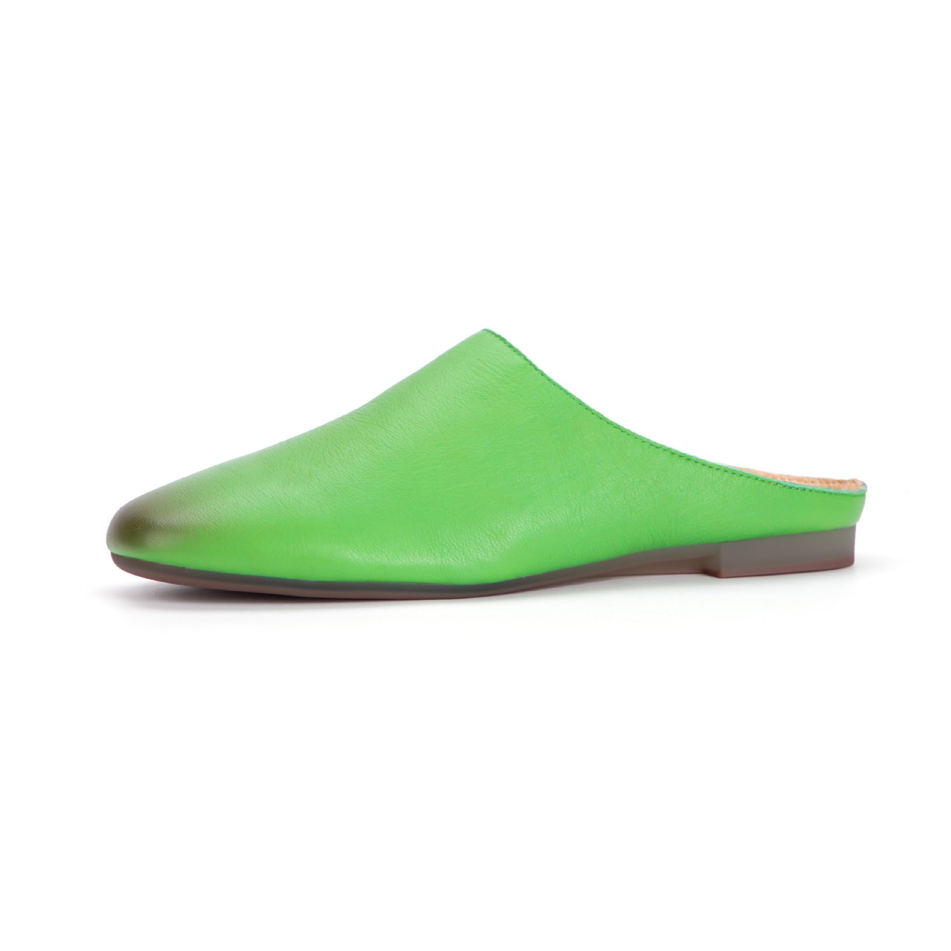 Women’s Leather Square-Toe Mule Flats