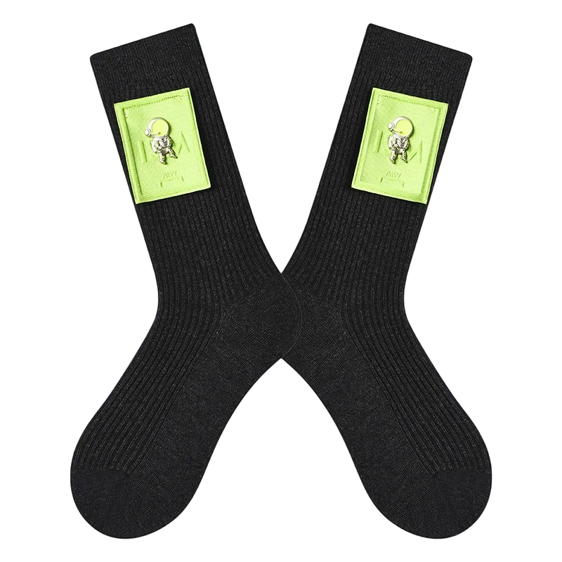 Women’s Punk Accessory Tube Socks – Moisture-Absorbing Autumn Winter Socks