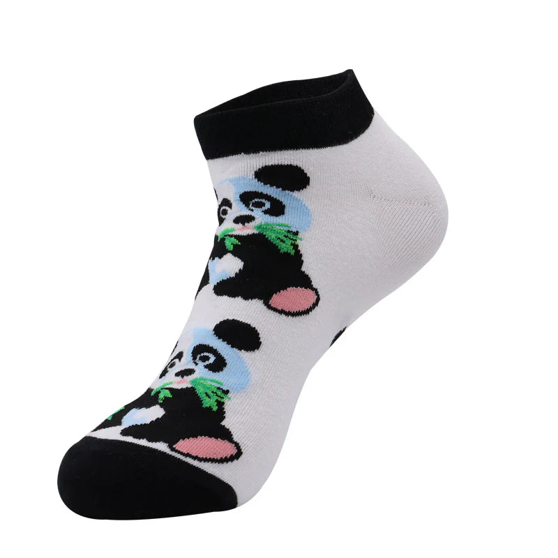 Unisex Abstract Geometric No-Show Socks – Lightweight Summer Casual Boat Socks