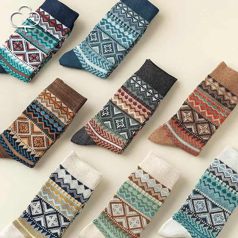 Vintage Check Slouch Crew Socks