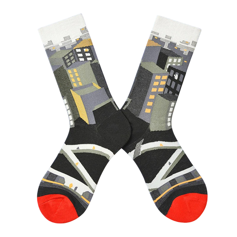 Women’s Boutique Street Style Long Socks – Elegant Autumn Winter Crew Socks