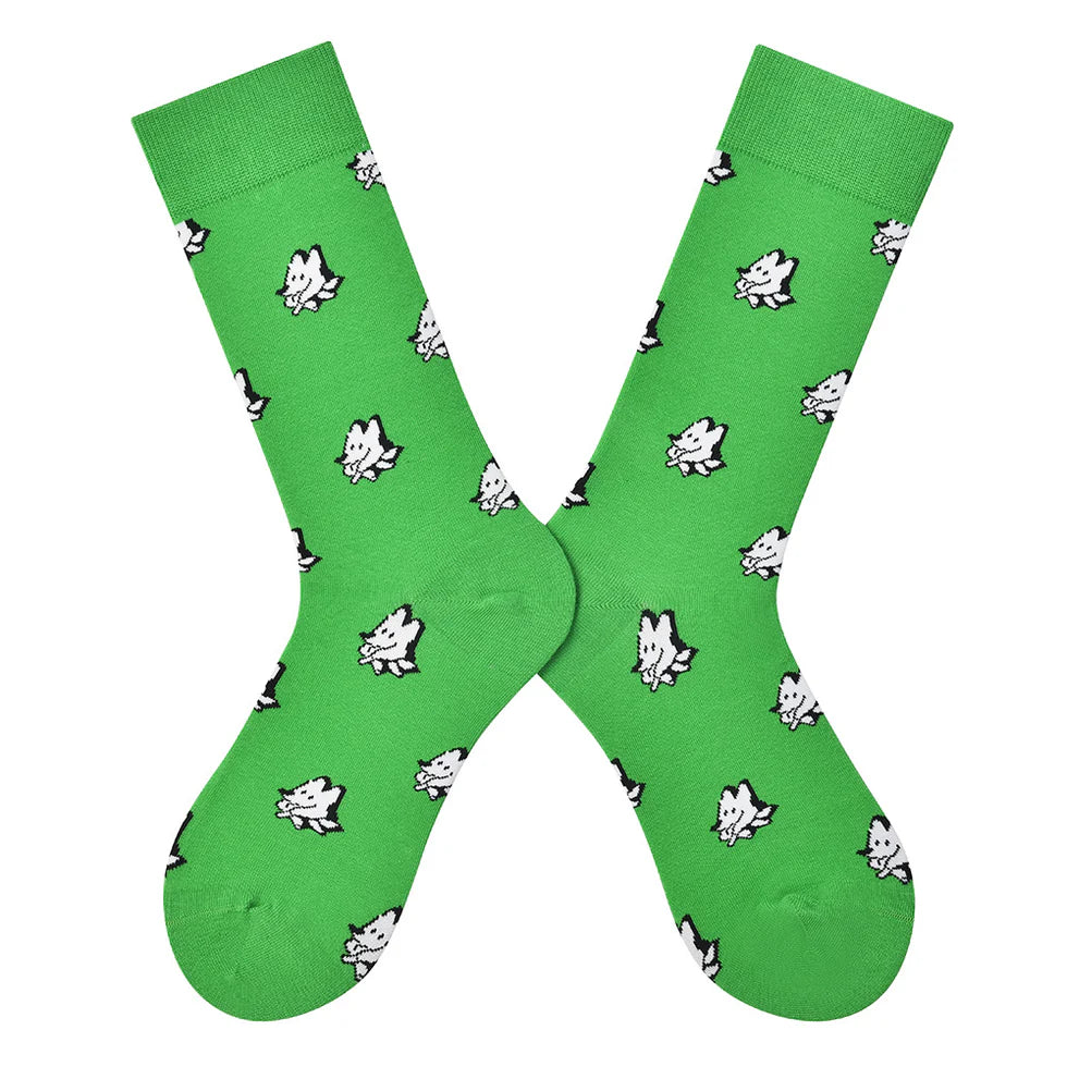 Women’s Vibrant Happy Long Socks – Sweet Colorful All-Season Socks