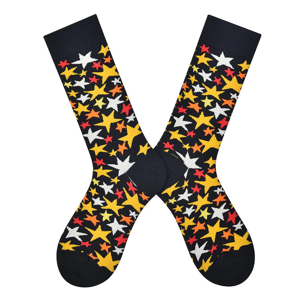 Women’s Happy Letter Color-Pop Crew Socks – Sweet All-Season Cotton-Blend Socks